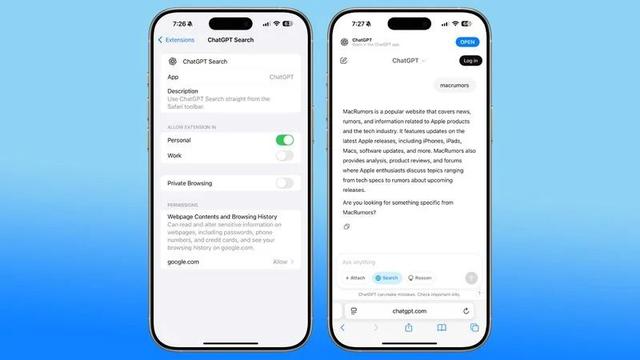 OpenAI出新招：ChatGPT變身蘋果Safari瀏覽器默認搜索引擎